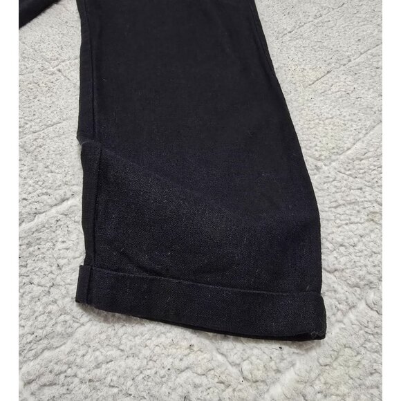 J.Crew Black‎ Linen-Cotton Blend Cropped Pants Size 10 - Picture 8 of 12